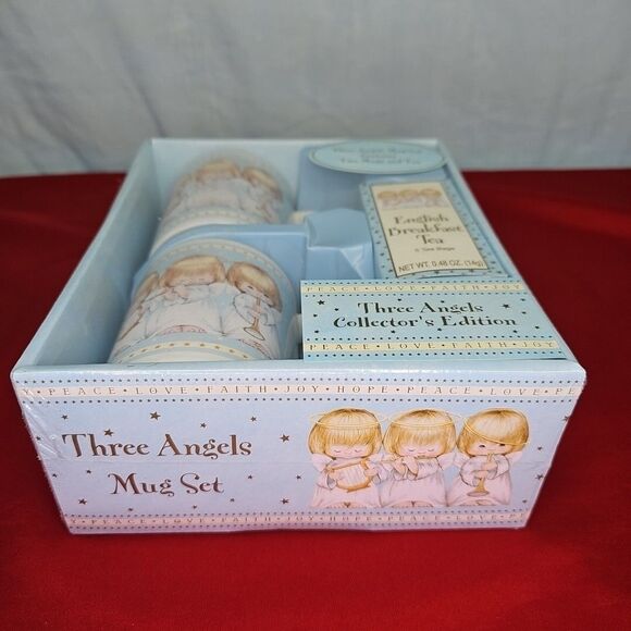 Angels Coffee Mugs Cups English Breakfast Tea Bags Blue Collectors Edition - Picture 3 of 8